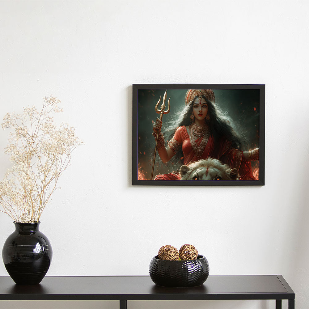 Goddess Durga Modern Art | DCDR02 - Shruti (8 X 12 Inches) - Matte