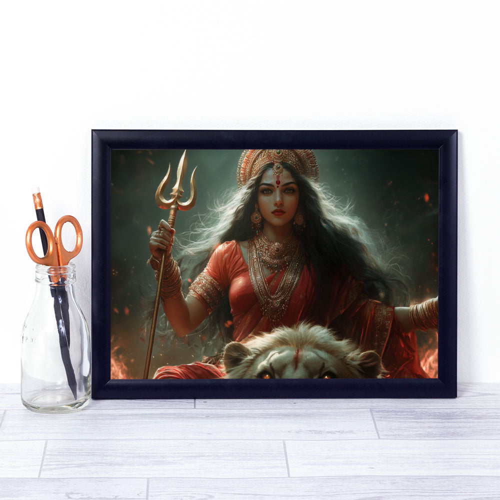 Goddess Durga Modern Art | DCDR02 - Shruti (8 X 12 Inches) - Matte