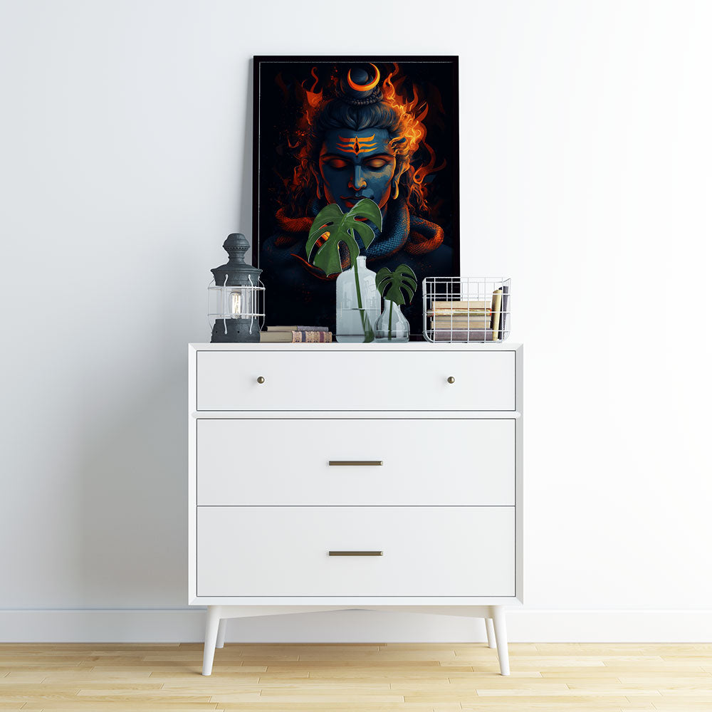 Lord Shiva Modern Art | DCSH27 - Shruti (8 X 12 Inches) - Matte