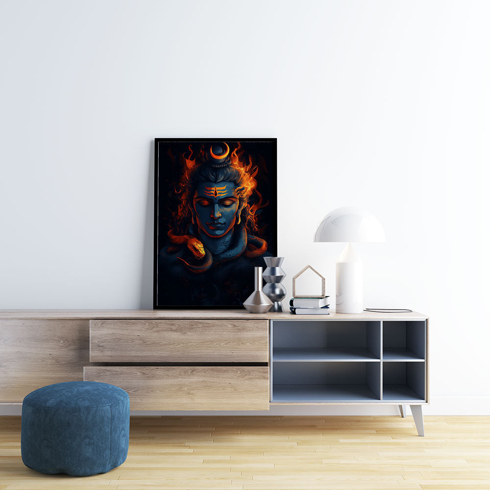Lord Shiva Modern Art | DCSH27 - Shruti (8 X 12 Inches) - Matte