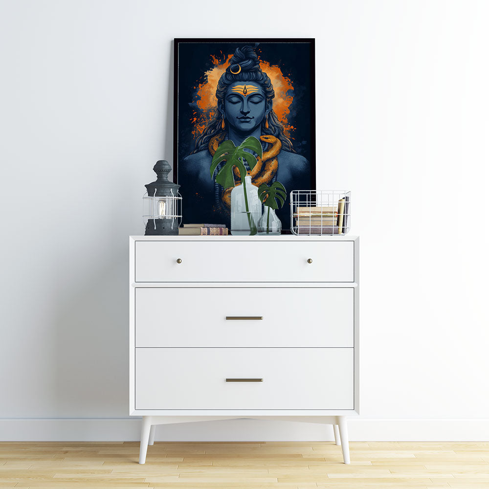 Lord Shiva Modern Art | DCSH28 - Shruti (8 X 12 Inches) - Matte