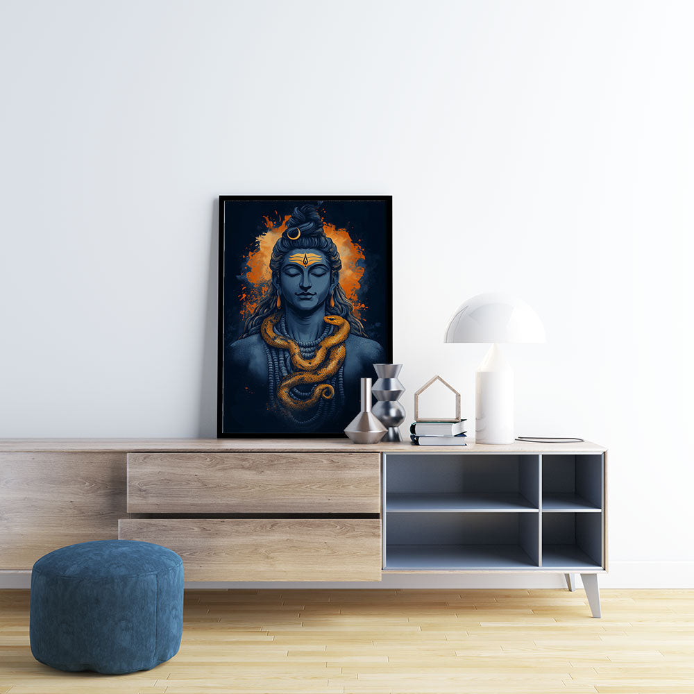 Lord Shiva Modern Art | DCSH28 - Shruti (8 X 12 Inches) - Matte