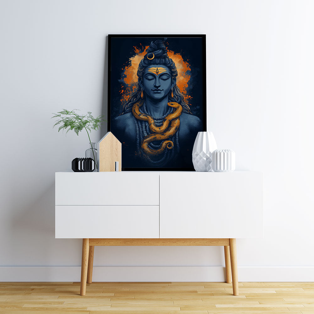Lord Shiva Modern Art | DCSH28 - Shruti (8 X 12 Inches) - Matte
