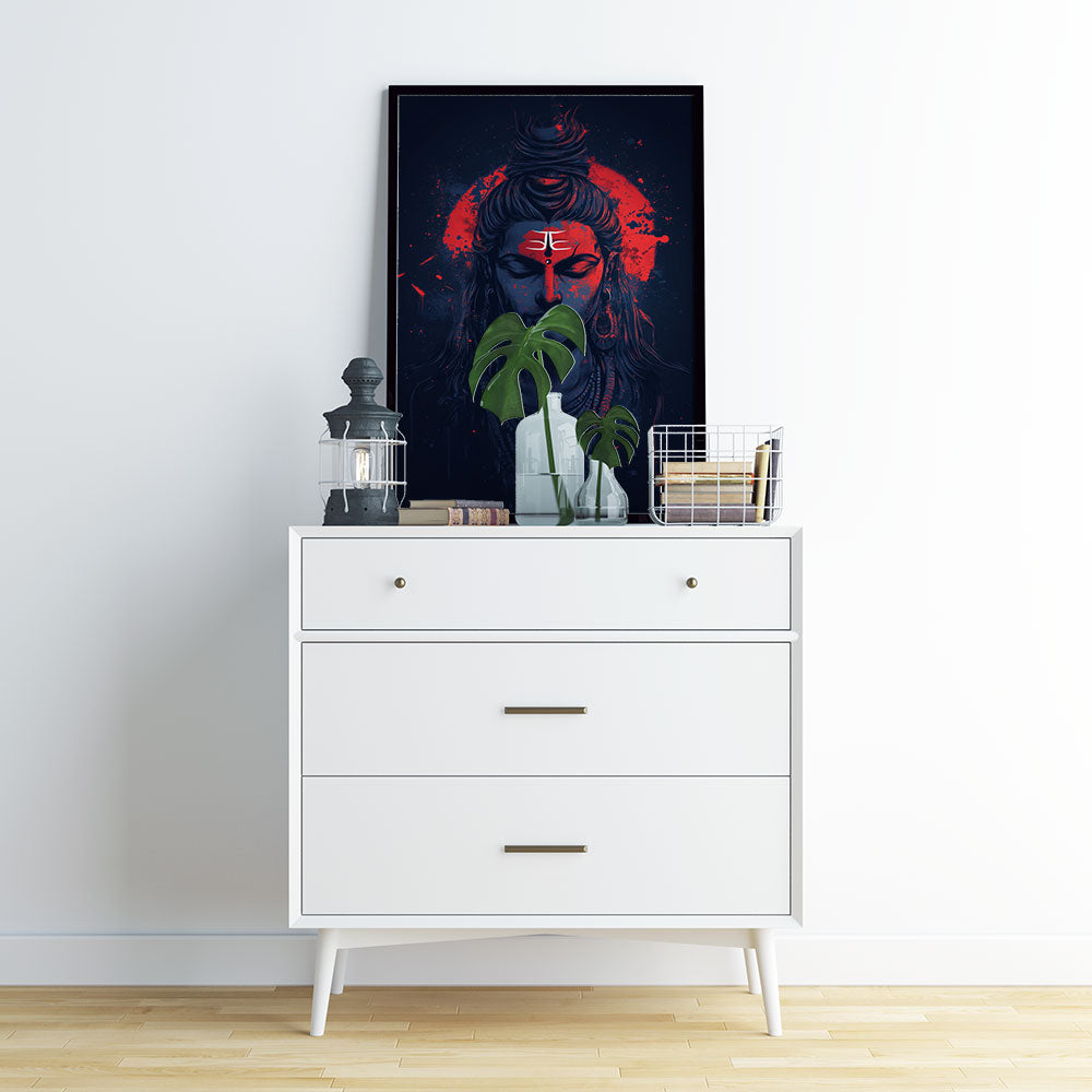 Lord Shiva Modern Art | DCSH29 - Shruti (8 X 12 Inches) - Matte