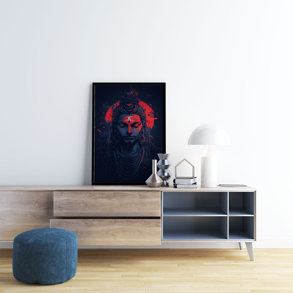 Lord Shiva Modern Art | DCSH29 - Shruti (8 X 12 Inches) - Matte