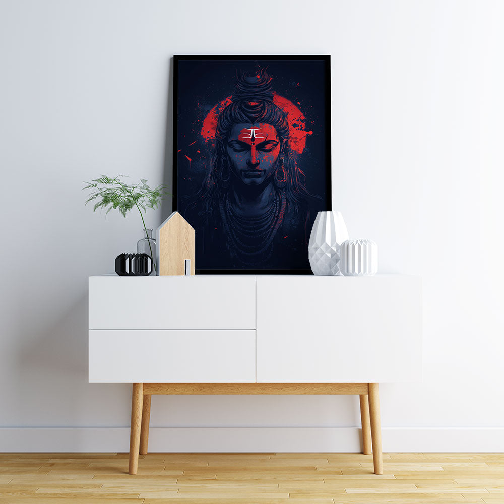 Lord Shiva Modern Art | DCSH29 - Shruti (8 X 12 Inches) - Matte