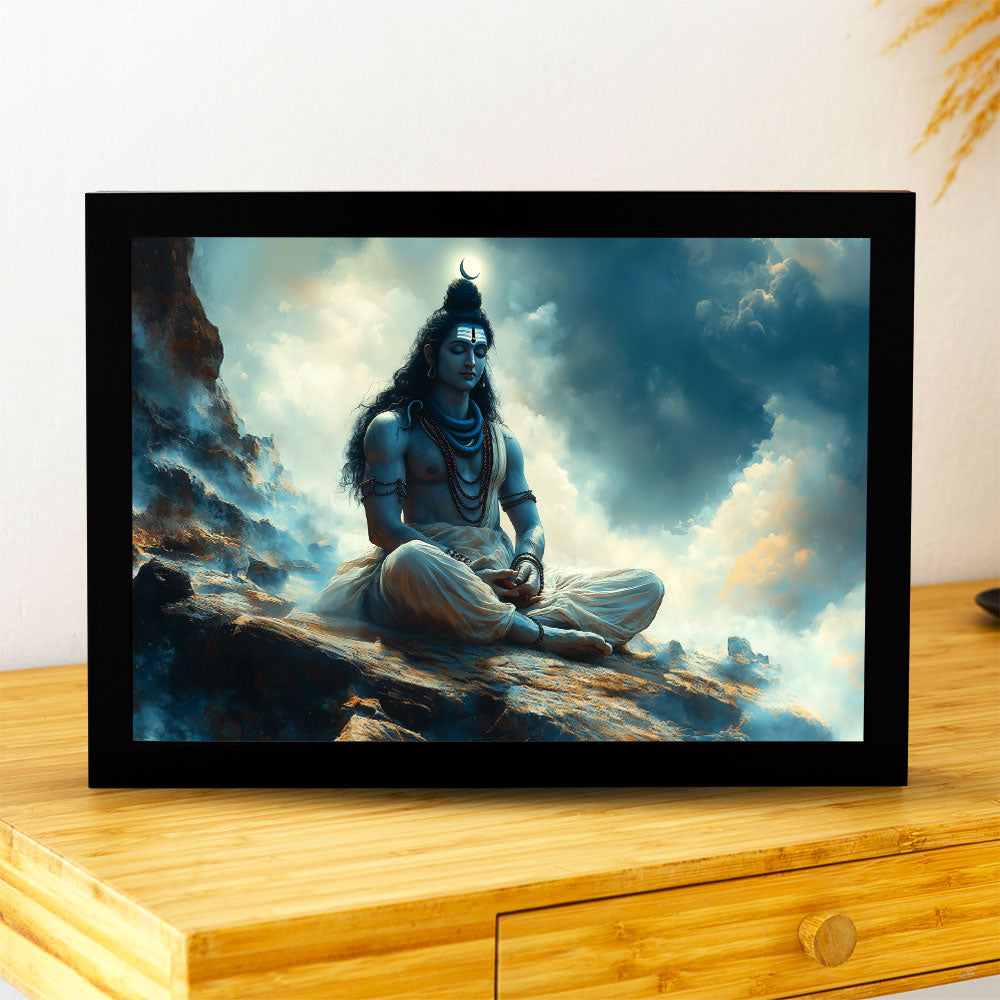 Lord Shiva Meditating | DCSH30 - Shruti (8 X 12 Inches) - Matte
