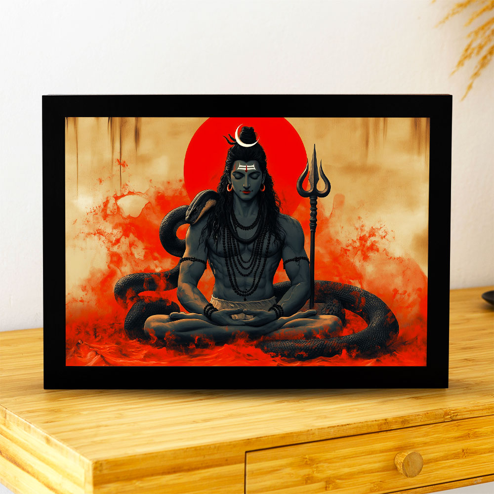 Lord Shiva Meditating | DCSH31 - Shruti (8 X 12 Inches) - Matte