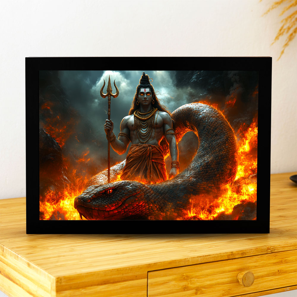 Lord Shiva Fierce | DCSH32 - Shruti (8 X 12 Inches) - Matte